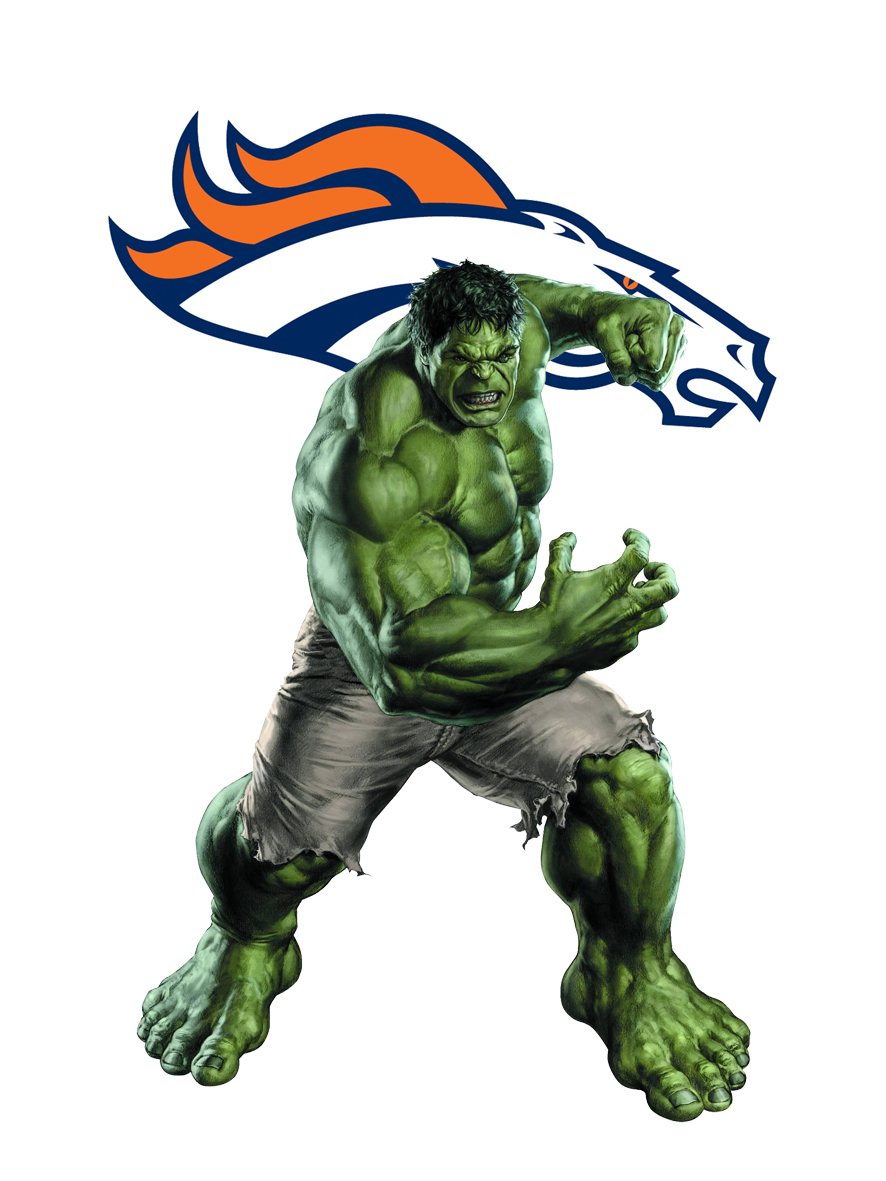 Denver Broncos Hulk Logo vinyl decal